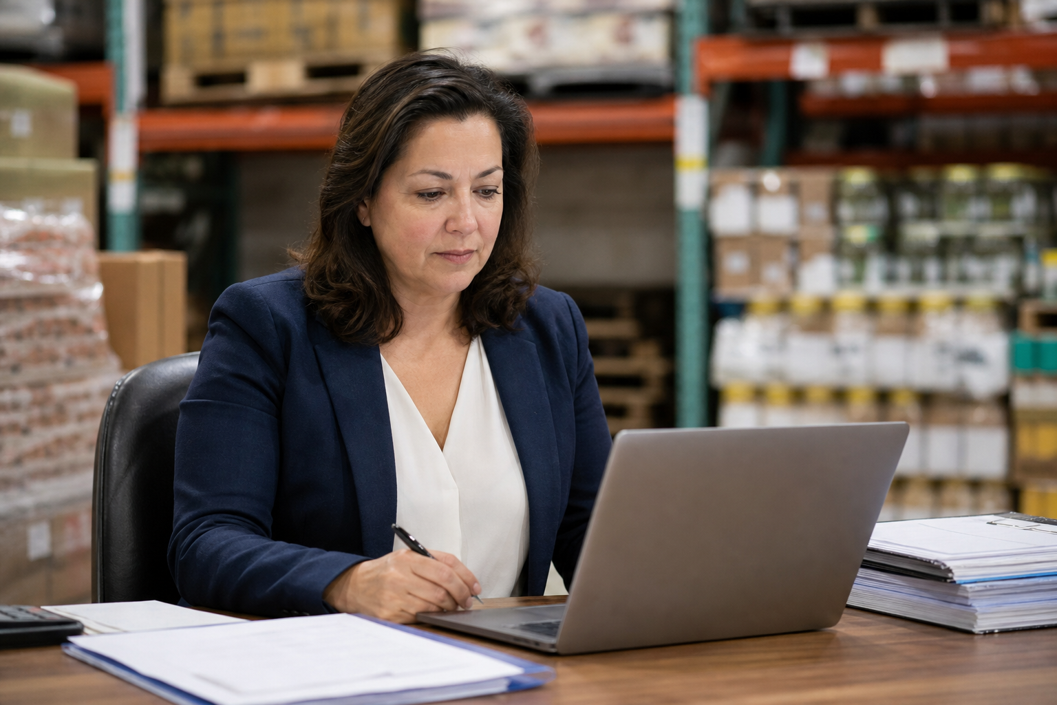 Credit manager reviewing a food and beverage customer application
